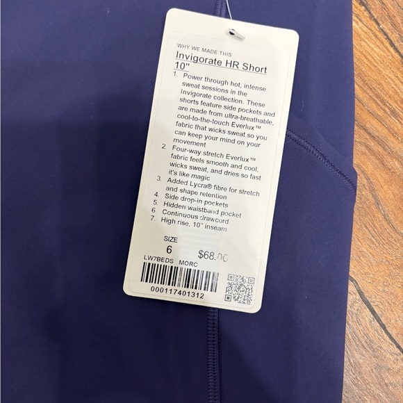 Lululemon Invigorate High-Rise Short 10" size 6 NWT - Picture 7 of 8